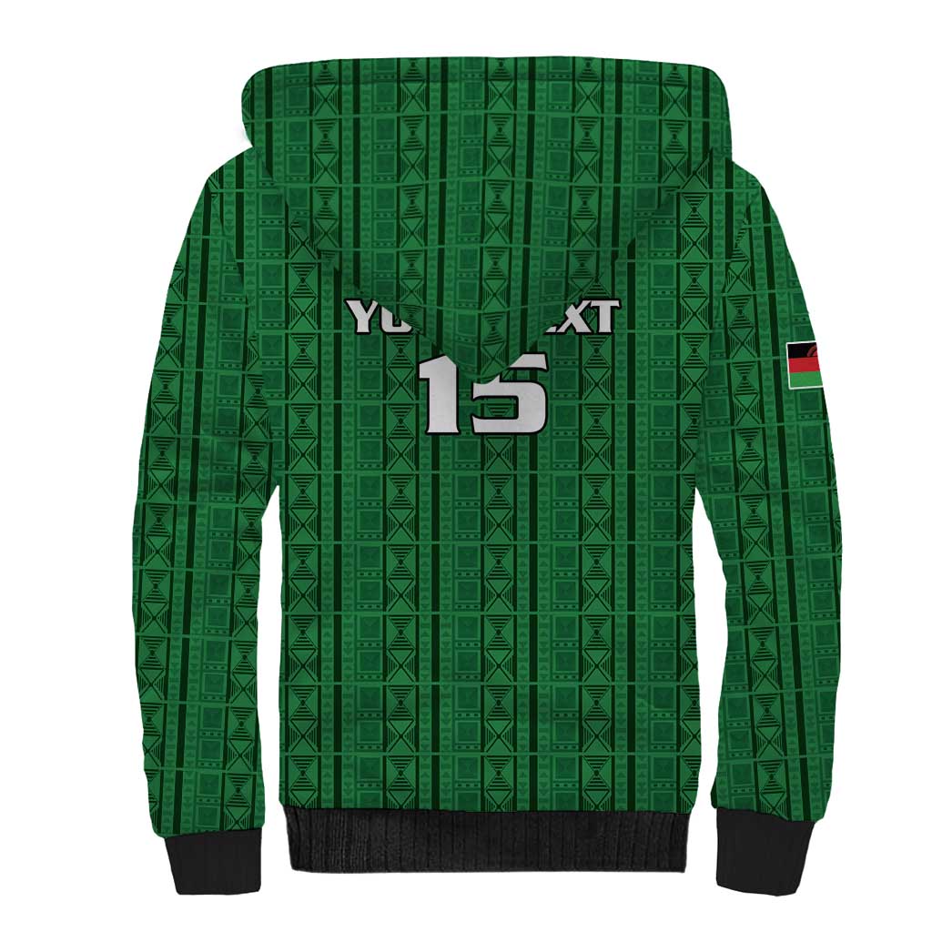 Custom Malawi Football Sherpa Hoodie Go Champions - Green - African Pride