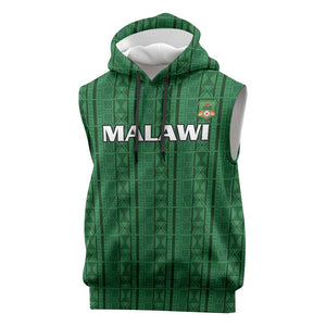 Custom Malawi Football Sleeveless Hoodie Go Champions - Green - African Pride