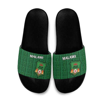 Malawi Football Slide Sandals Come On Flames - Green