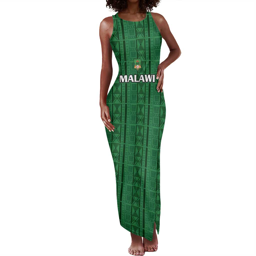 Custom Malawi Football Tank Maxi Dress Go Champions - Green - African Pride