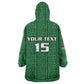 Custom Malawi Football Wearable Blanket Hoodie Go Champions - Green - African Pride
