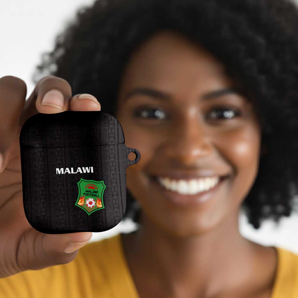 Malawi Football AirPods Case Come On Flames - Black
