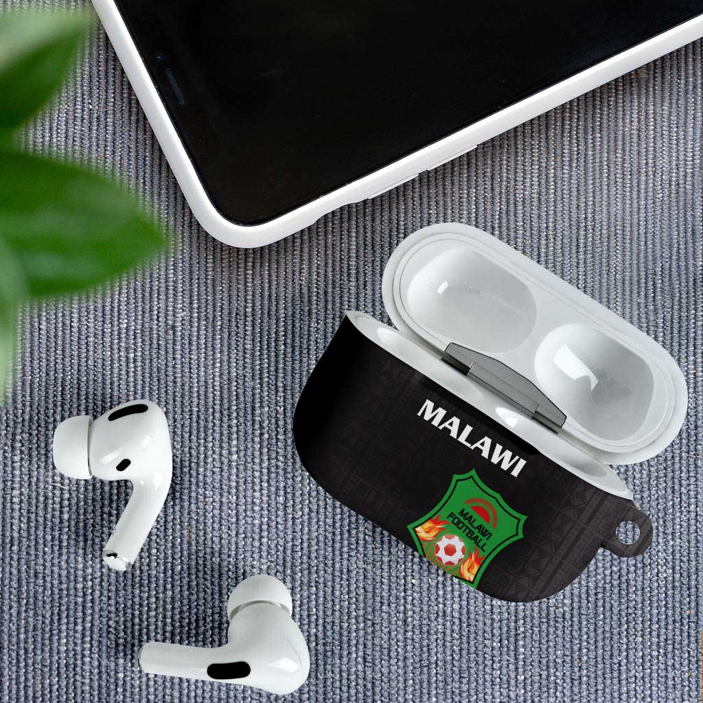 Malawi Football AirPods Case Come On Flames - Black