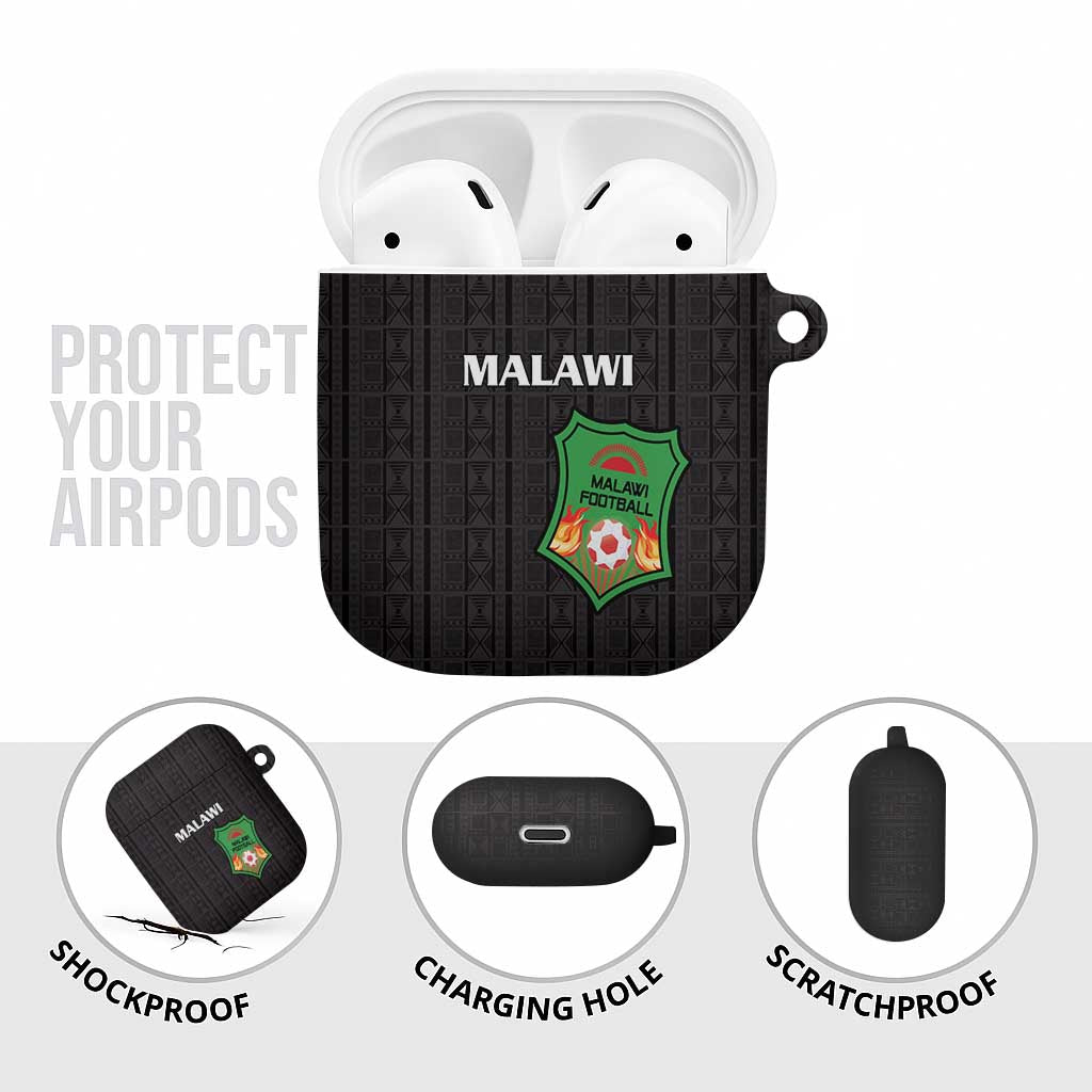 Malawi Football AirPods Case Come On Flames - Black