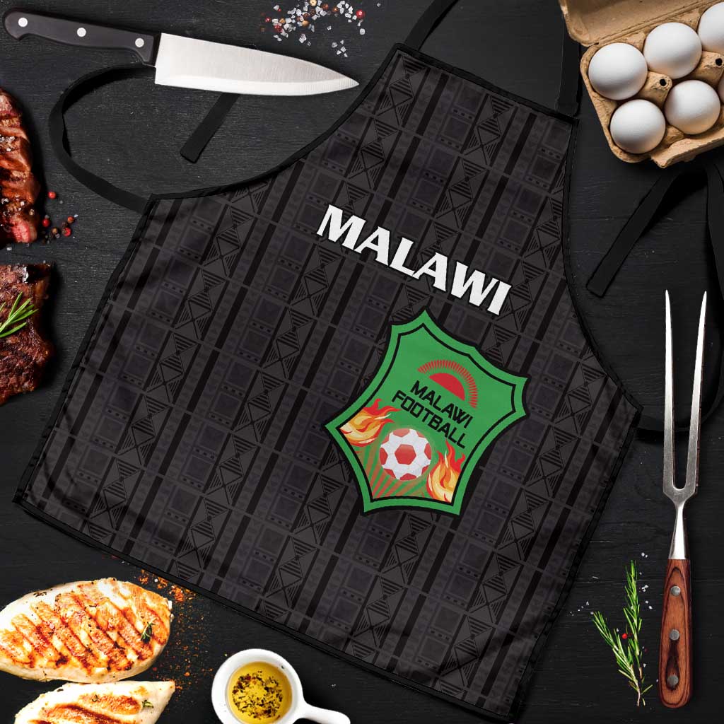 Malawi Football Apron Come On Flames - Black