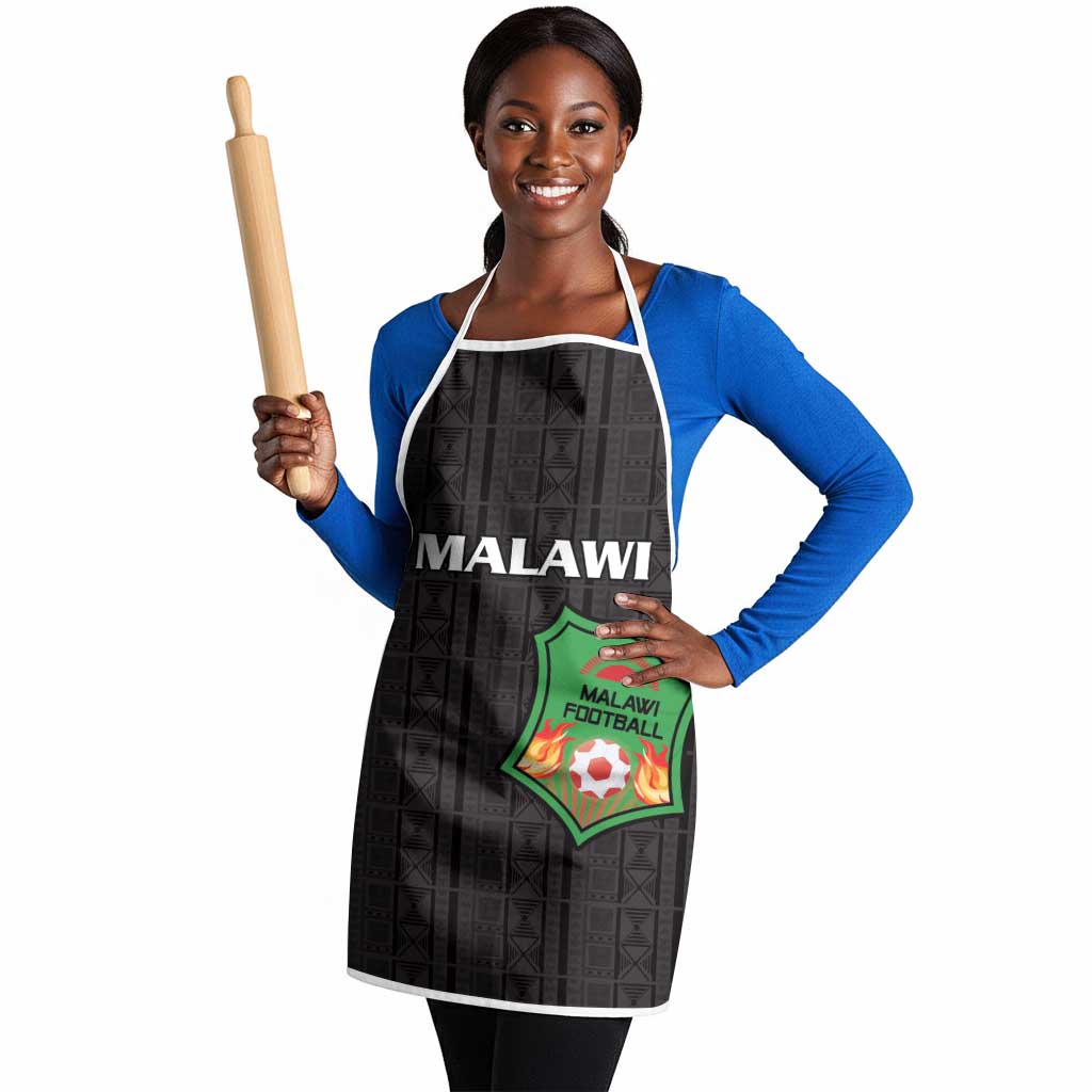 Malawi Football Apron Come On Flames - Black