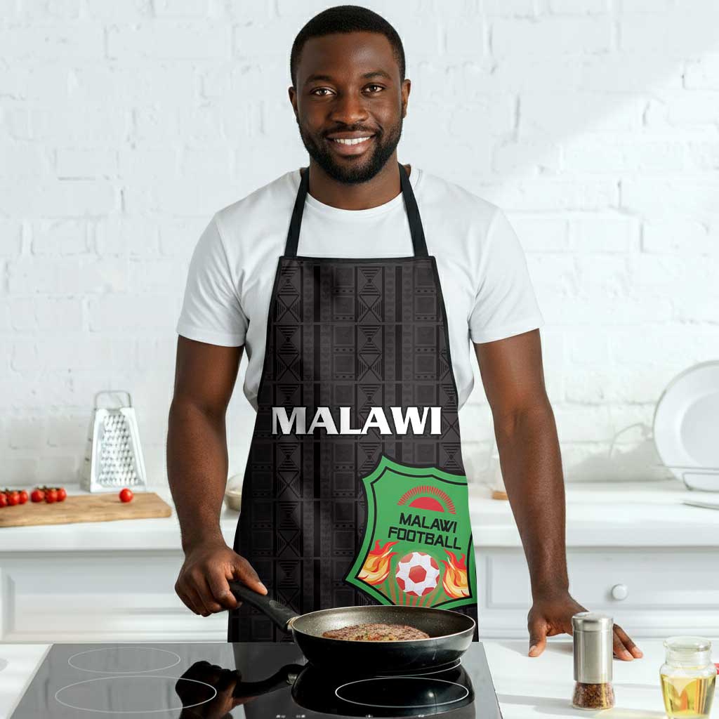 Malawi Football Apron Come On Flames - Black