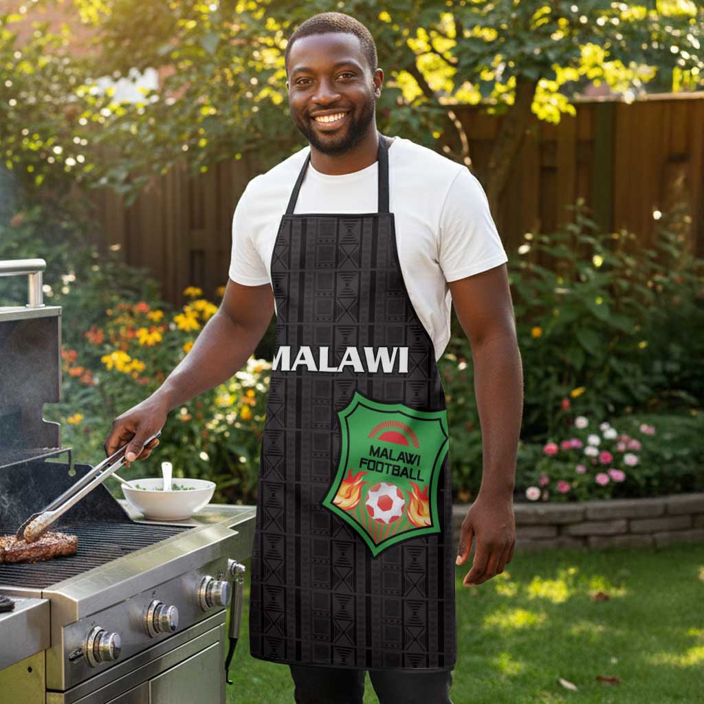 Malawi Football Apron Come On Flames - Black