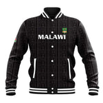 Custom Malawi Football Baseball Jacket Go Champions - Black - African Pride