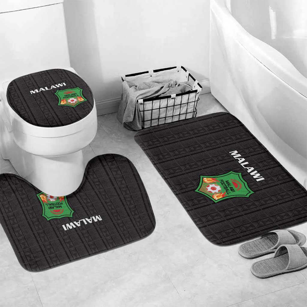 Malawi Football Bathroom Set Come On Flames - Black
