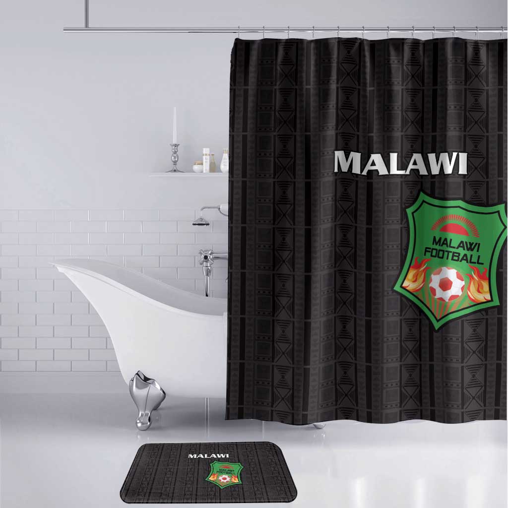 Malawi Football Bathroom Set Come On Flames - Black