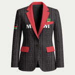 Custom Malawi Football Blazer Come On Flames - Black