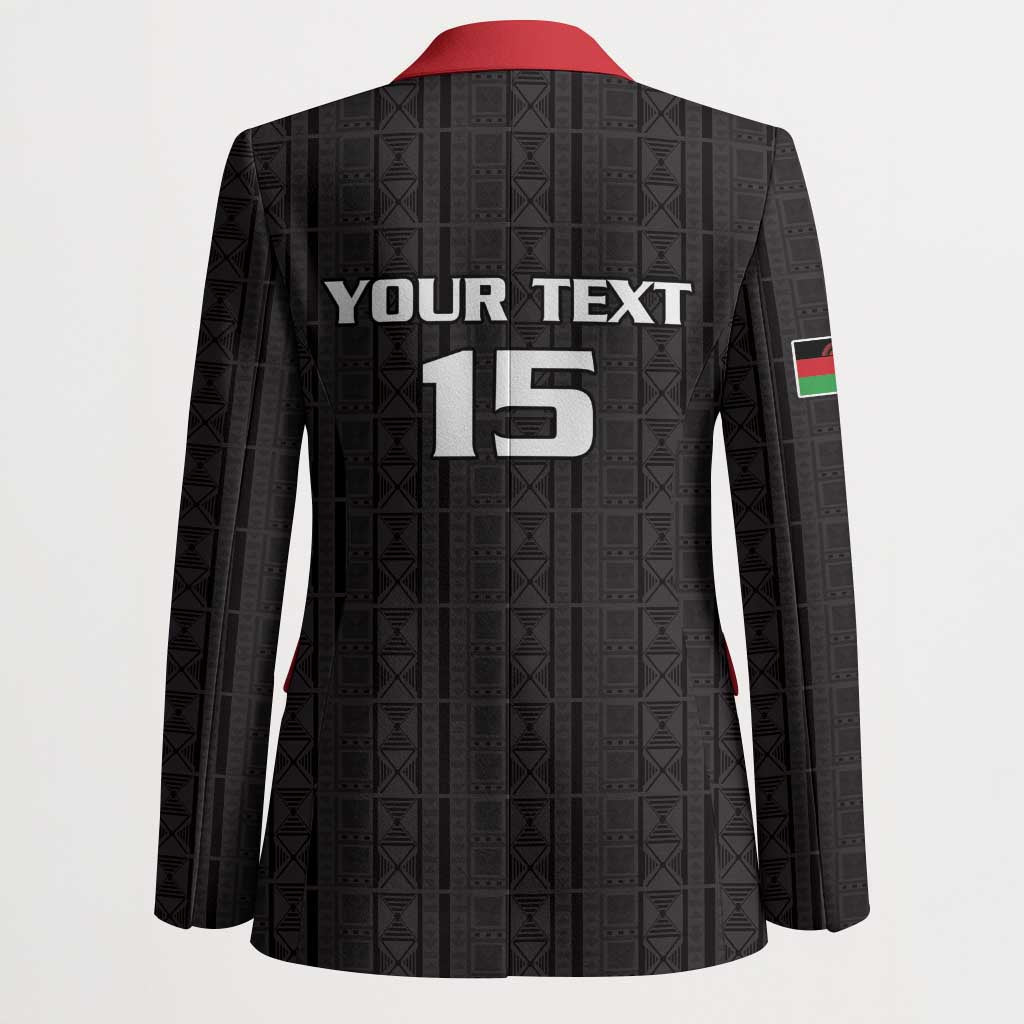 Custom Malawi Football Blazer Come On Flames - Black