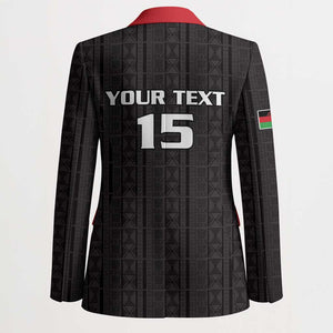 Custom Malawi Football Blazer Come On Flames - Black