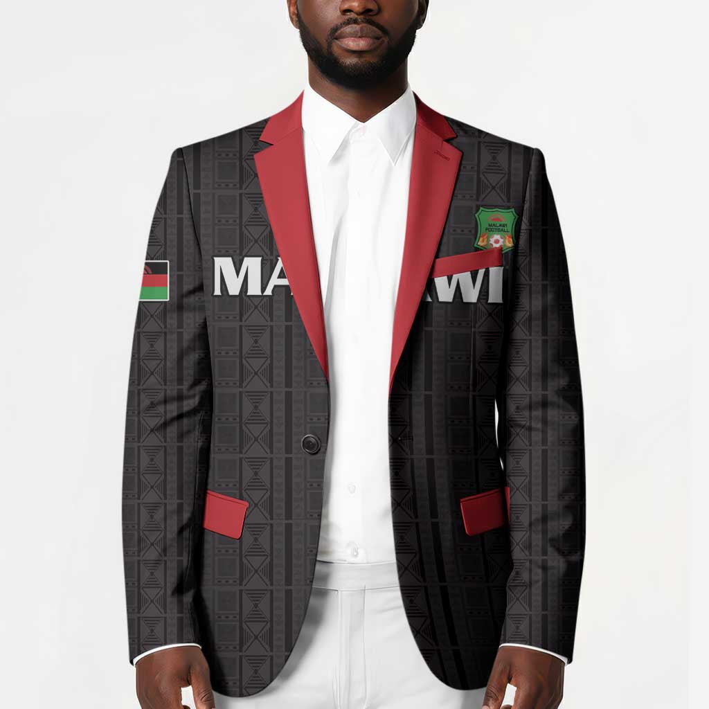 Custom Malawi Football Blazer Come On Flames - Black