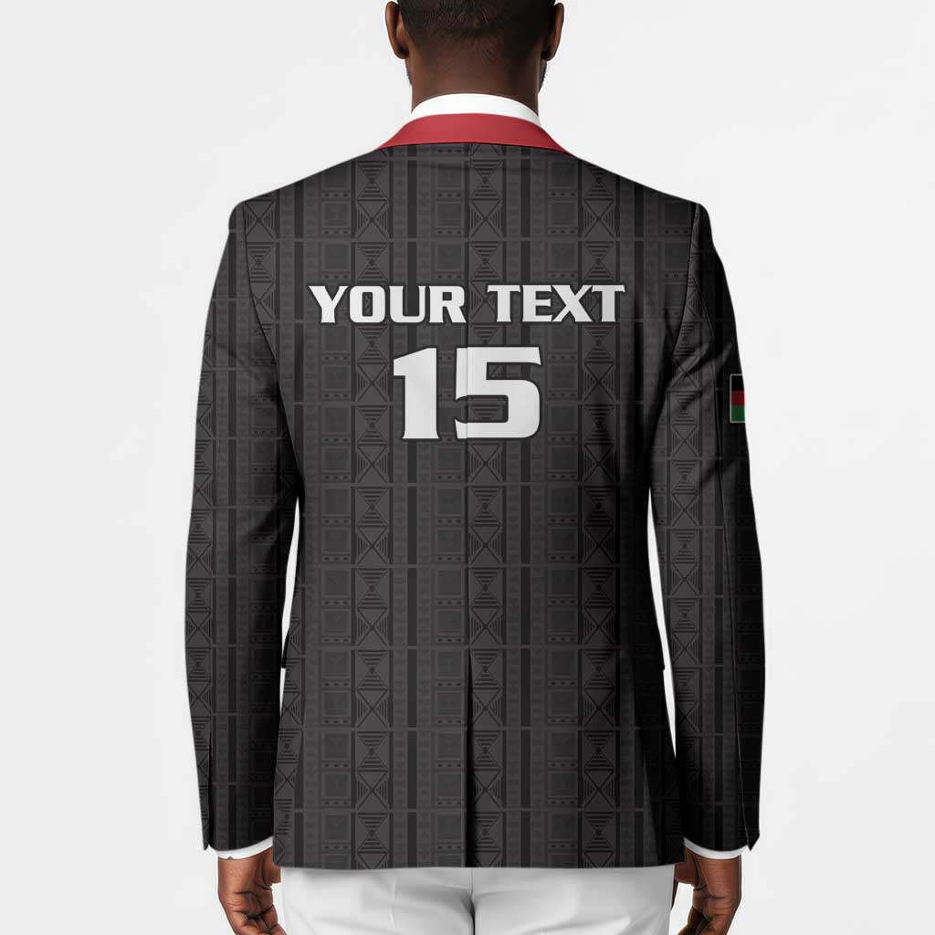 Custom Malawi Football Blazer Come On Flames - Black
