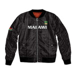 Custom Malawi Football Bomber Jacket Go Champions - Black - African Pride