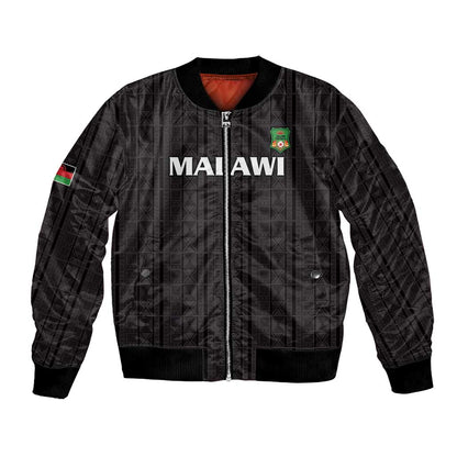 Custom Malawi Football Bomber Jacket Go Champions - Black - African Pride