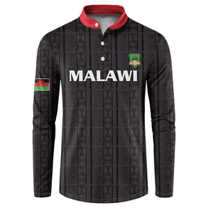 Custom Malawi Football Button Sweatshirt Come On Flames - Black