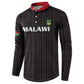 Custom Malawi Football Button Sweatshirt Come On Flames - Black