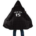 Custom Malawi Football Cloak Come On Flames - Black