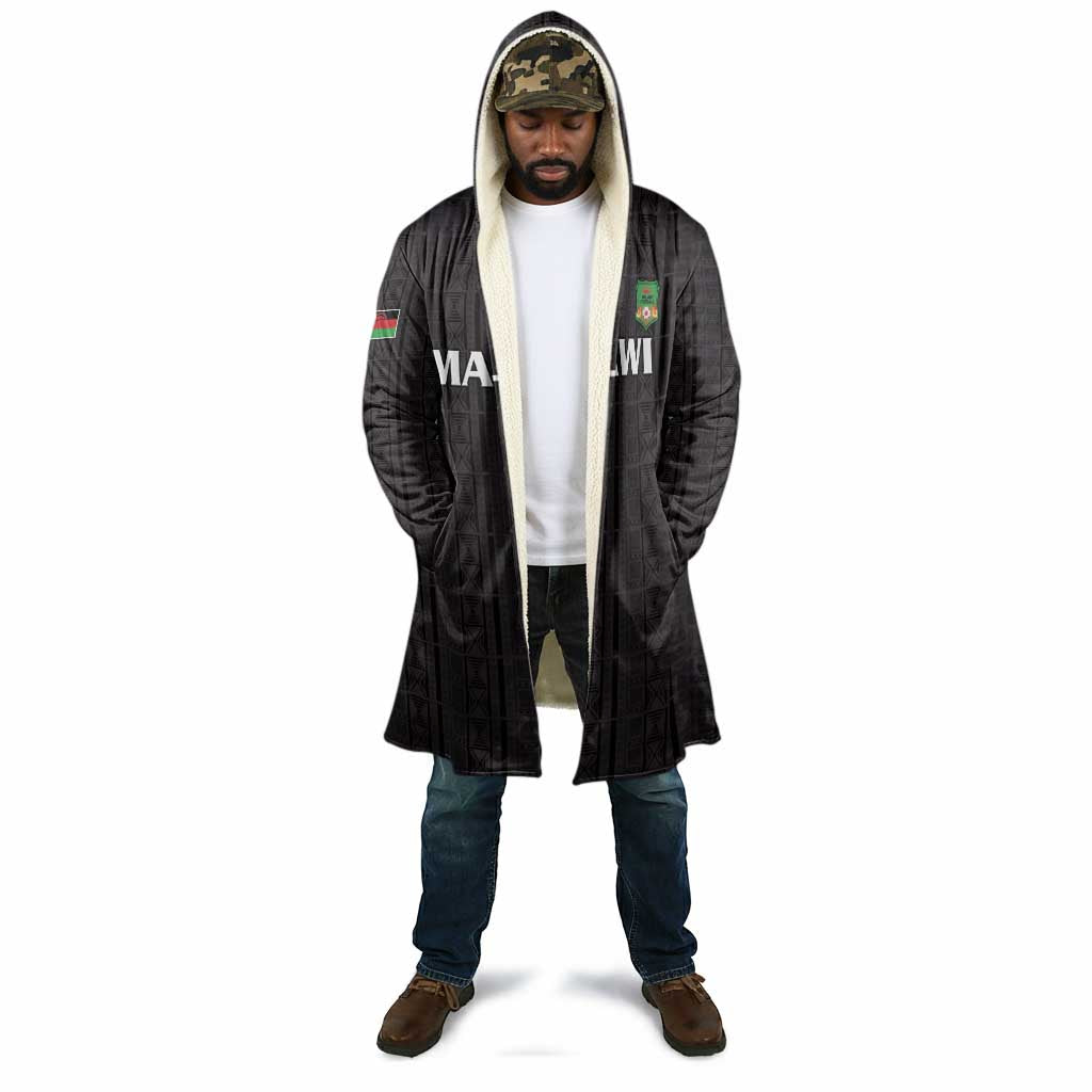 Custom Malawi Football Cloak Come On Flames - Black