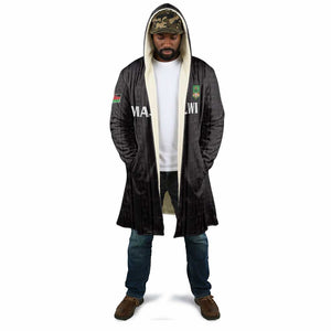 Custom Malawi Football Cloak Come On Flames - Black