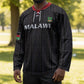Custom Malawi Football Hockey Jersey Come On Flames - Black