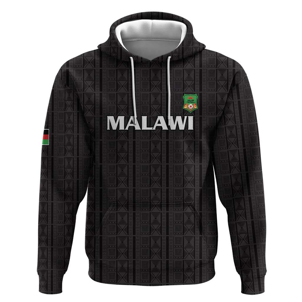 Custom Malawi Football Hoodie Go Champions - Black - African Pride