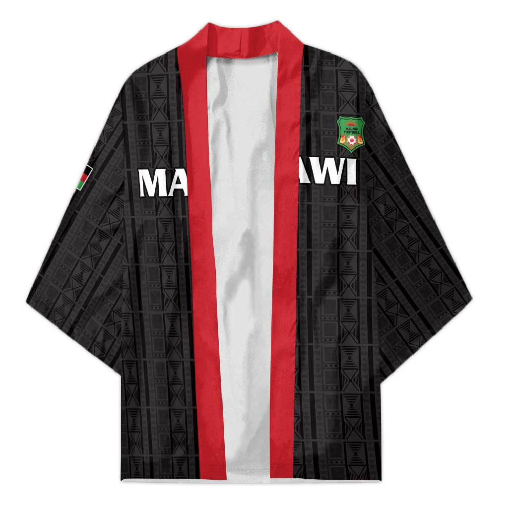 Custom Malawi Football Kimono Come On Flames - Black