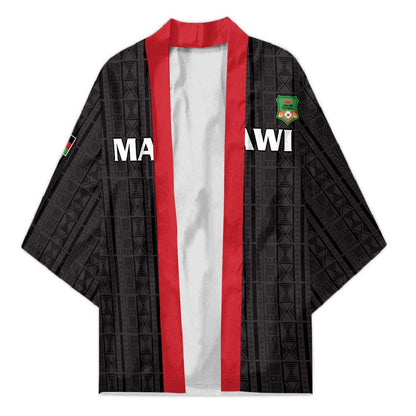 Custom Malawi Football Kimono Come On Flames - Black