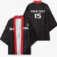 Custom Malawi Football Kimono Come On Flames - Black