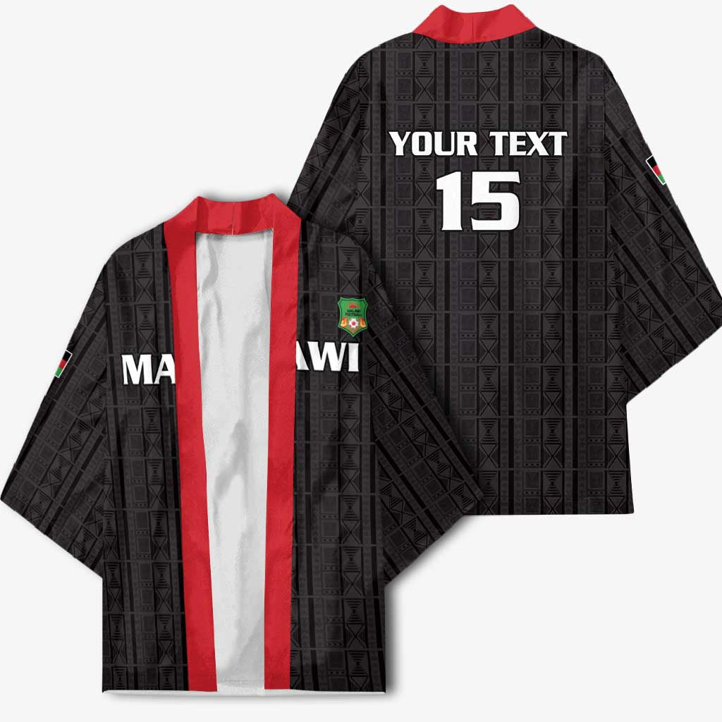 Custom Malawi Football Kimono Come On Flames - Black