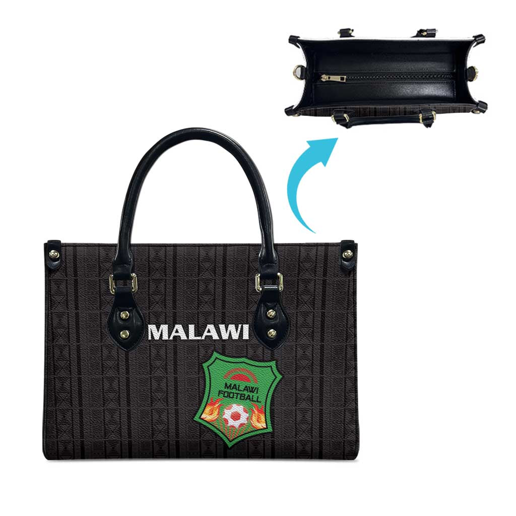 Malawi Football Leather Bag Come On Flames - Black