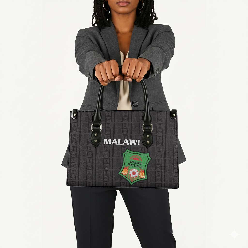 Malawi Football Leather Bag Come On Flames - Black