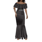 Custom Malawi Football Mermaid Dress Go Champions - Black - African Pride