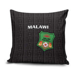 Malawi Football Pillow Cover Come On Flames - Black