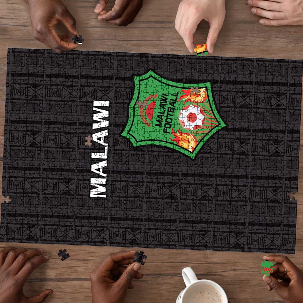 Malawi Football Puzzle Come On Flames - Black