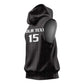 Custom Malawi Football Sleeveless Hoodie Go Champions - Black - African Pride