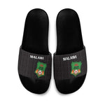 Malawi Football Slide Sandals Come On Flames - Black