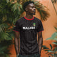 Custom Malawi Football T shirt Go Champions - Black - African Pride