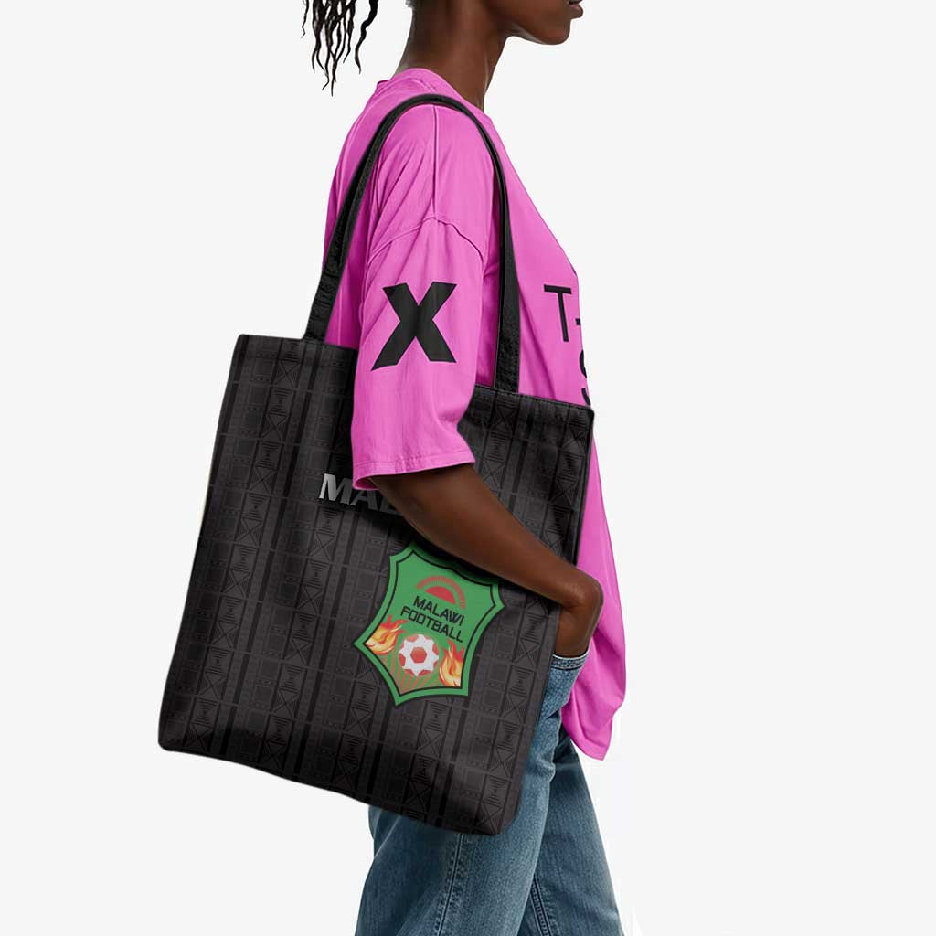 Malawi Football Tote Bag Come On Flames - Black