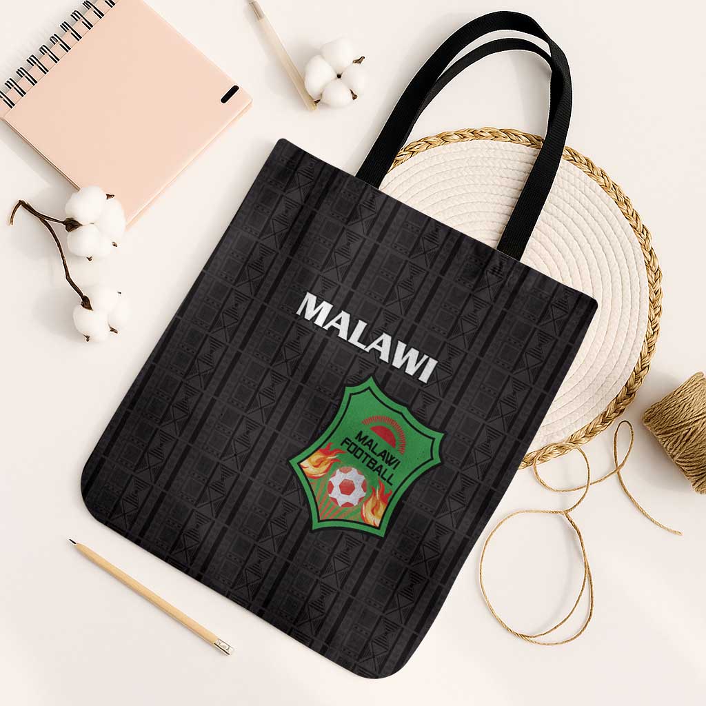 Malawi Football Tote Bag Come On Flames - Black