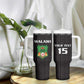 Custom Malawi Football Tumbler With Handle Go Champions - Black - African Pride