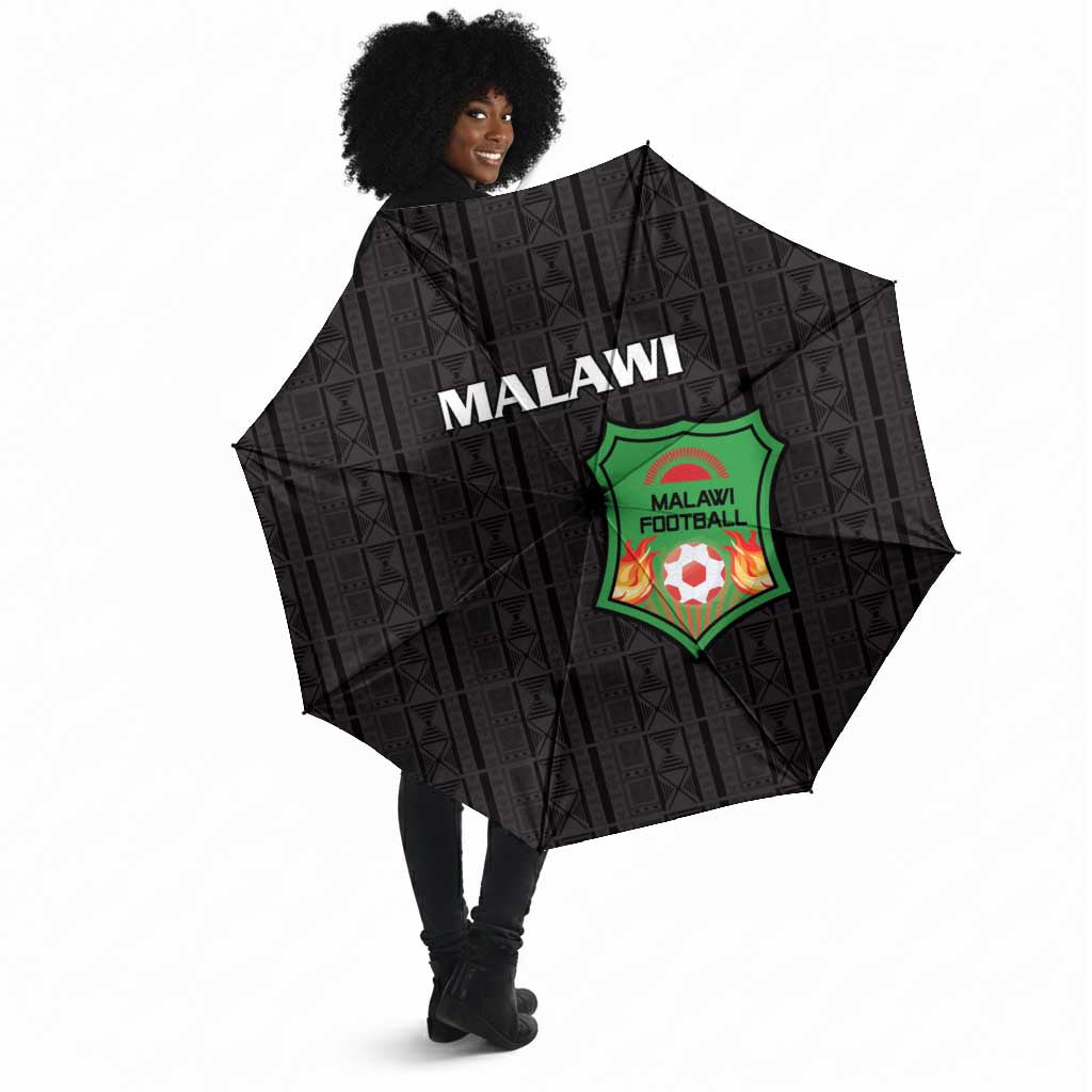 Malawi Football Umbrella Come On Flames - Black