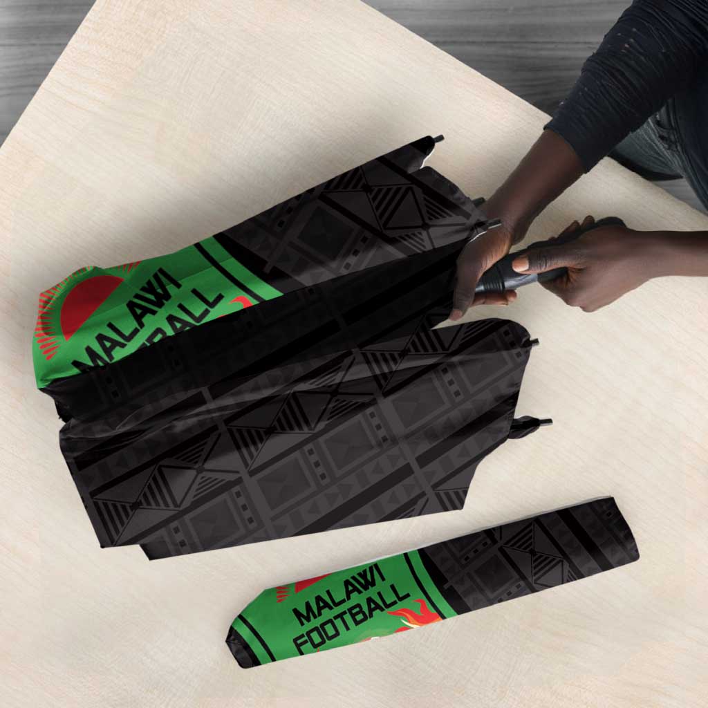 Malawi Football Umbrella Come On Flames - Black