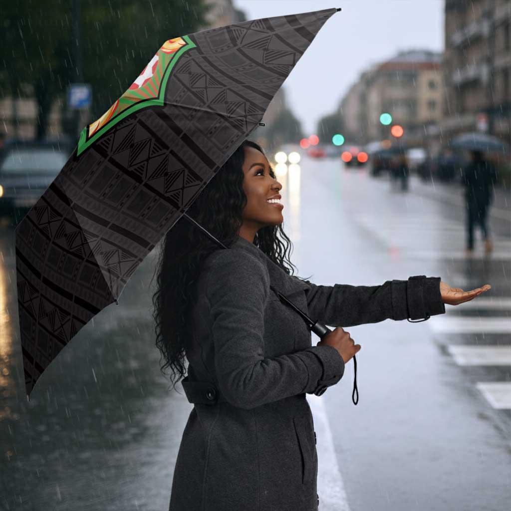 Malawi Football Umbrella Come On Flames - Black