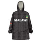 Custom Malawi Football Wearable Blanket Hoodie Go Champions - Black - African Pride