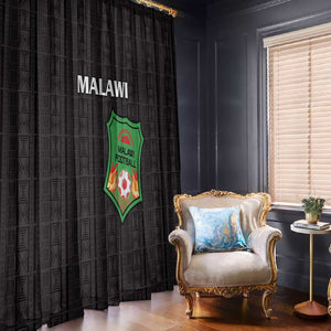 Malawi Football Window Curtain Go Champions - Black - African Pride