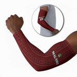 Custom Malawi Football Arm Sleeves Come On Flames - Red